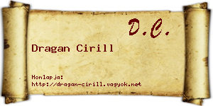 Dragan Cirill névjegykártya